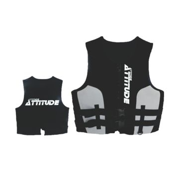 Imagem de Colete de neoprene PVC ATTITUDE  XXG-XXXG Preto + 60Kg - Cod.1335