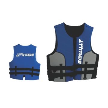 Imagem de Colete de Neoprene PVC ATTITUDE G-XG Azul + 60Kg - Cod.1332