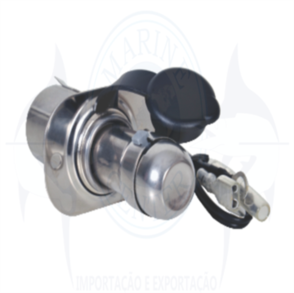 Imagem de Tomada 12V inox com acendedor - Cod.1419