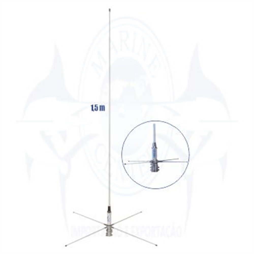 Imagem de Antena VHF 1,2M - 3dB com base - Cod.1434