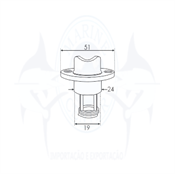 Imagem de Bujão Aço Inox 3/4" (19mm) - Cod.4318